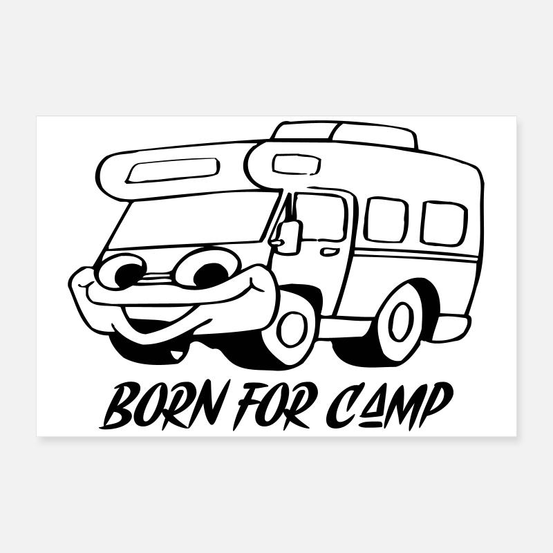 Né pour le camp Poster 60 x 40 cm