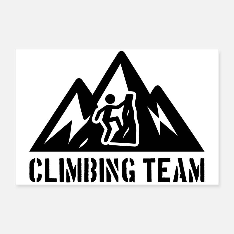 Klettern Team Berge Bergsteigen Poster 60x40 cm