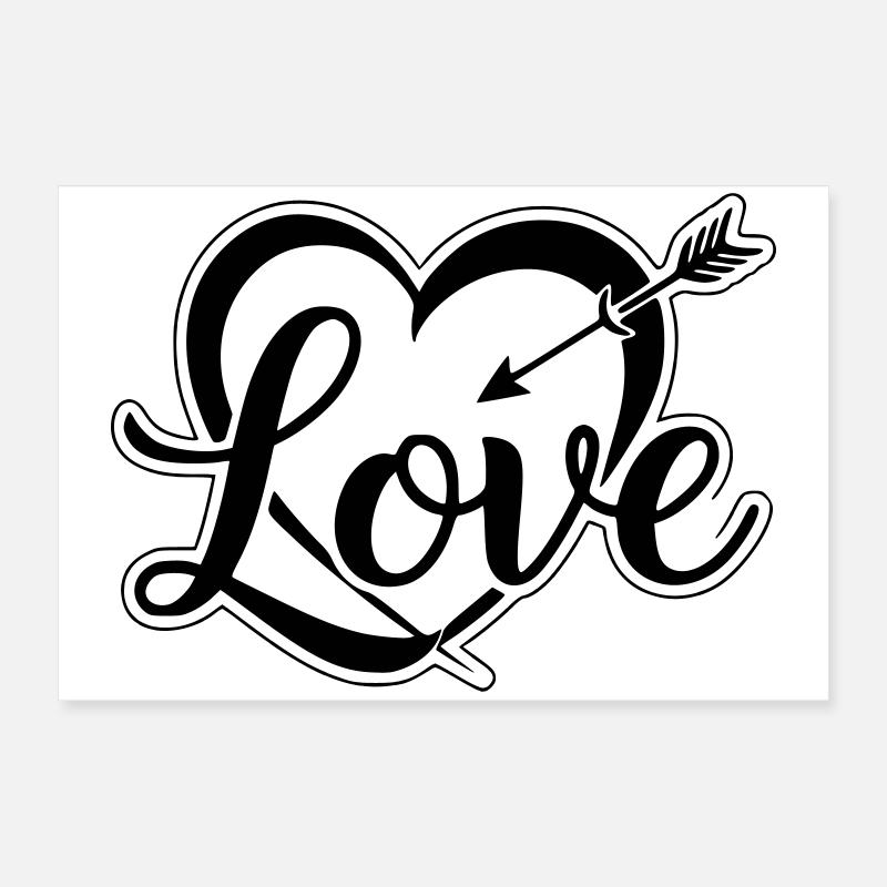 Heart love valentine's day Poster 24" x 16" (60x40 cm)
