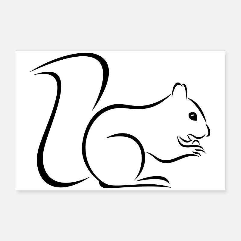 Eichhörnchen Poster 60x40 cm