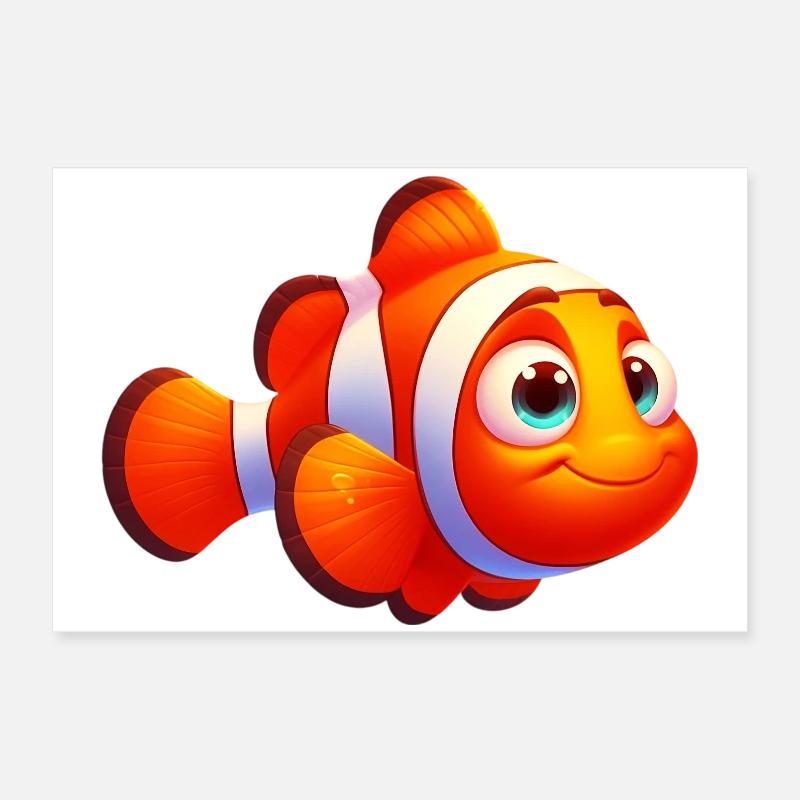 Poisson-clown Poster 60 x 40 cm