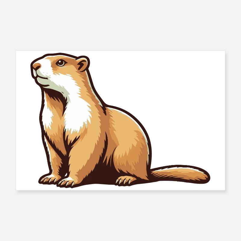 Marmotte Poster 60 x 40 cm