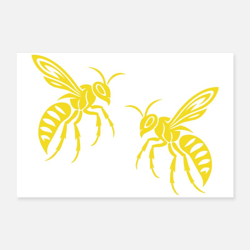 Biene Wespe Poster 60x40 cm