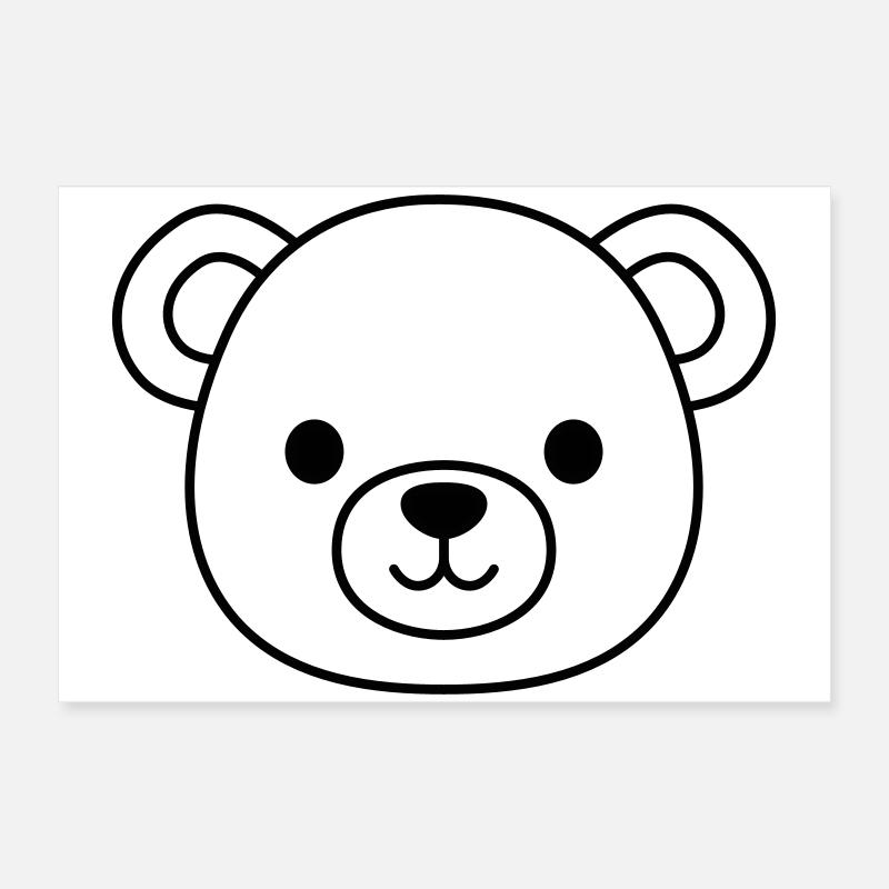 Teddybär Gesicht Poster 60x40 cm