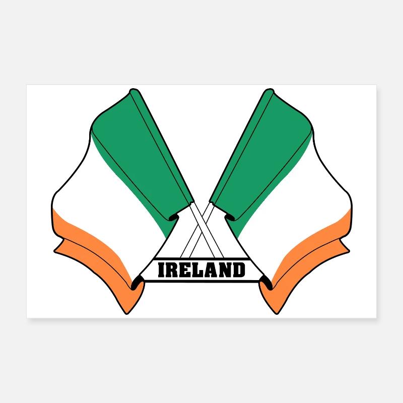 Drapeau irlandais franchi Poster 60 x 40 cm