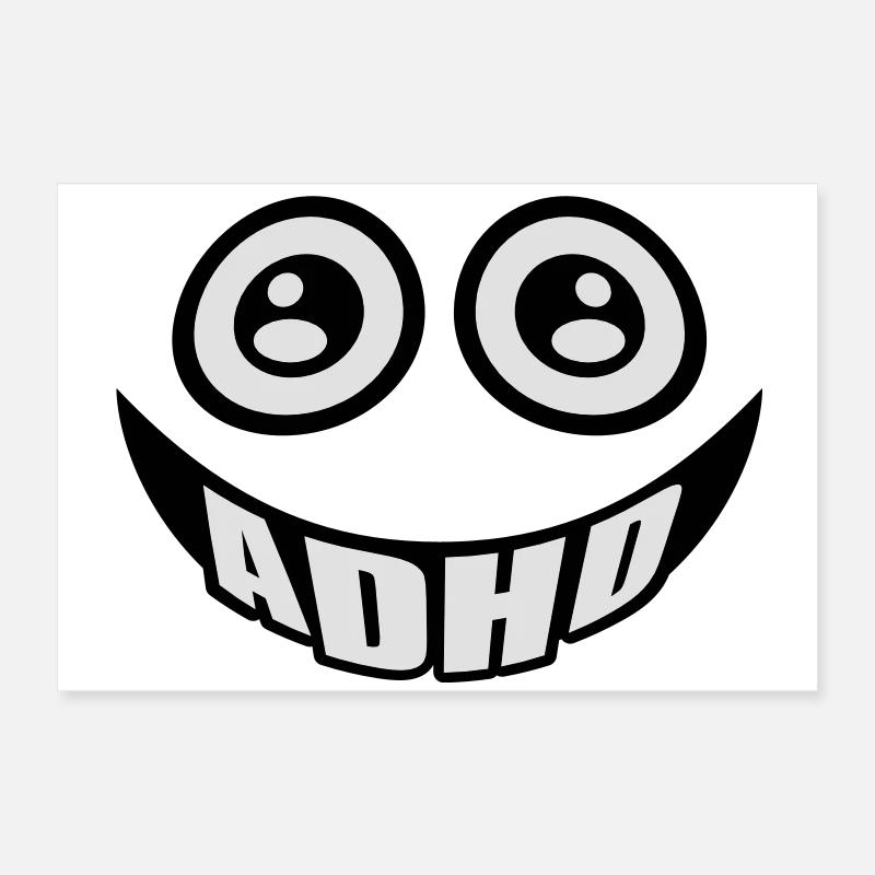 ADHD smile Poster 24" x 16" (60x40 cm)