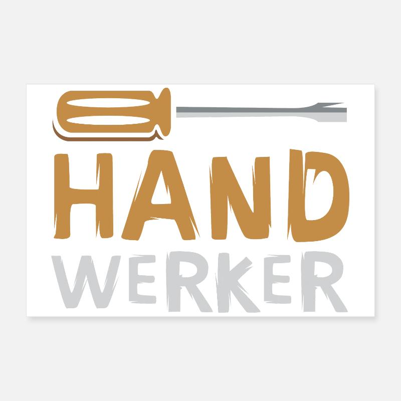 Lettrage d’artisan avec tournevis Poster 60 x 40 cm