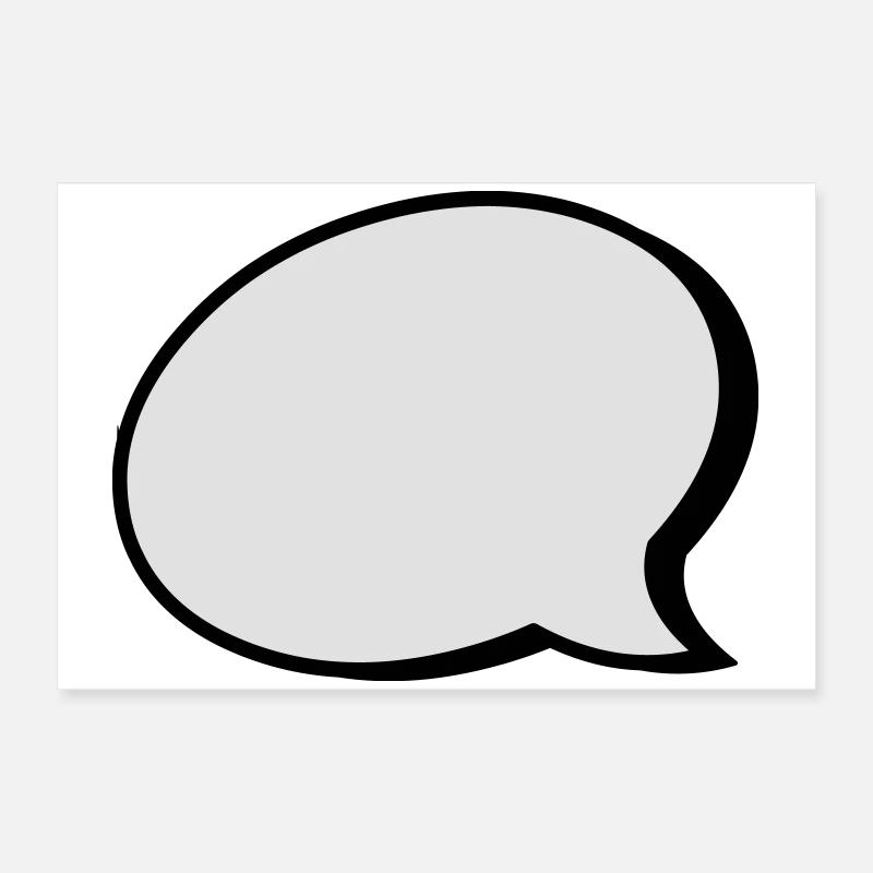 2541614 15422397 speech bubble Poster 24" x 16" (60x40 cm)