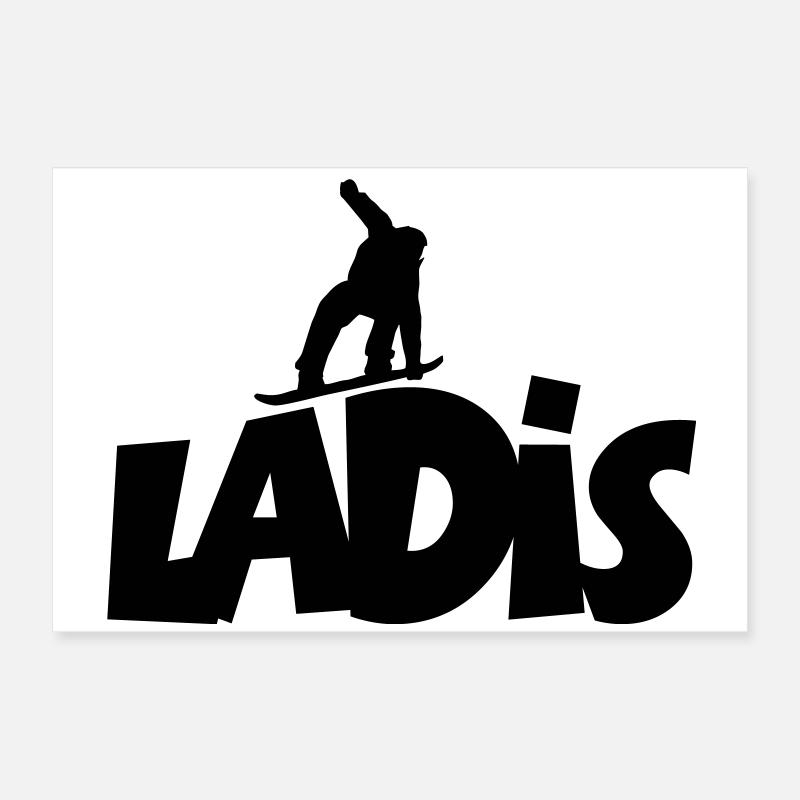 Ladis Snowboard Snowboarding Poster 60x40 cm