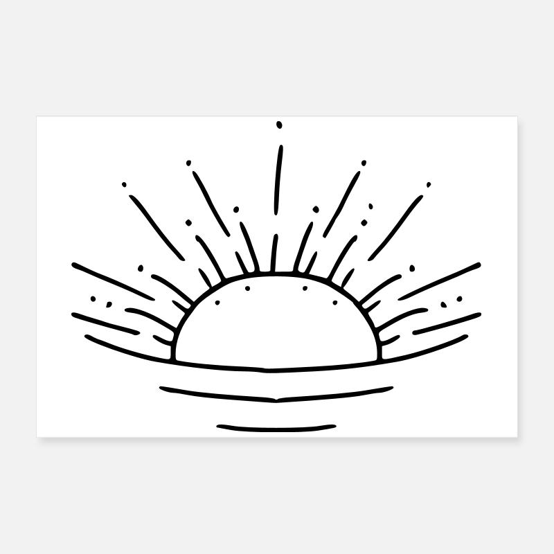 Lever du soleil Poster 60 x 40 cm
