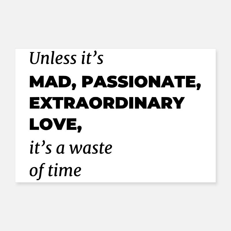mad love | Poem Poster 24" x 16" (60x40 cm)