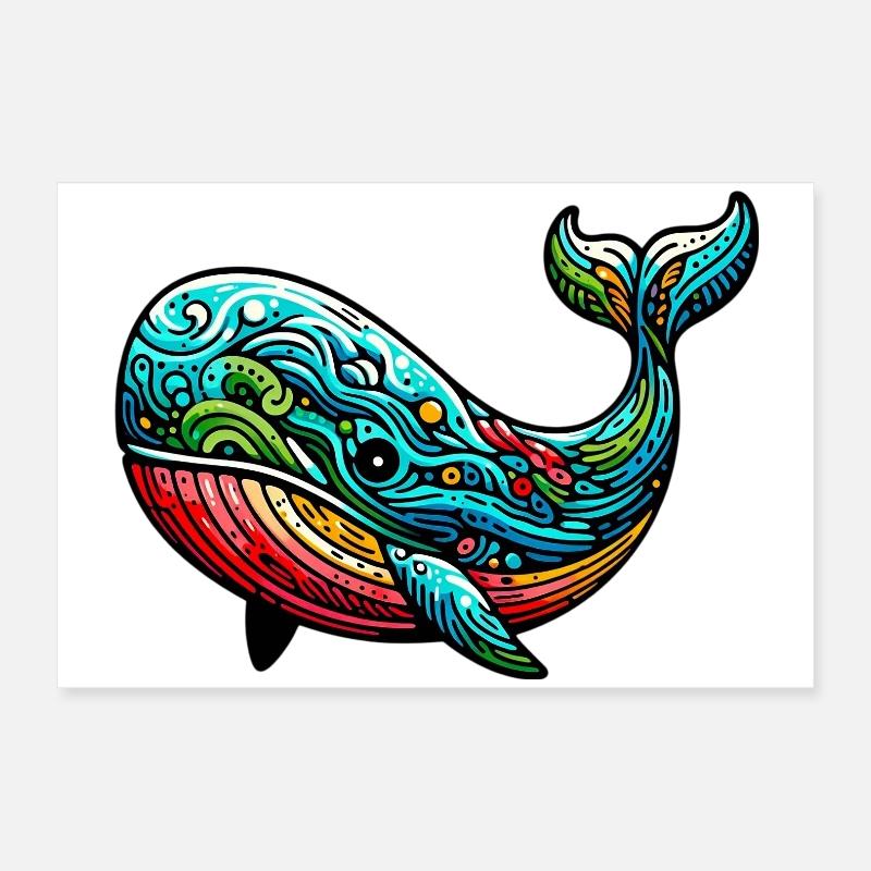 Baleine Poster 60 x 40 cm