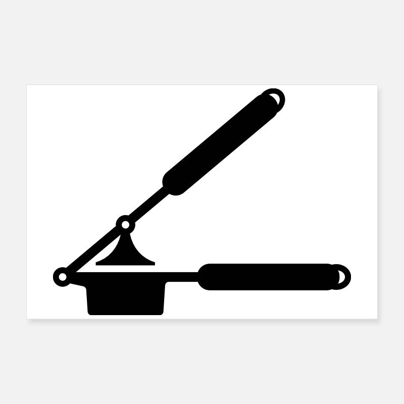 Garlic press or spaetzle press Poster 24" x 16" (60x40 cm)