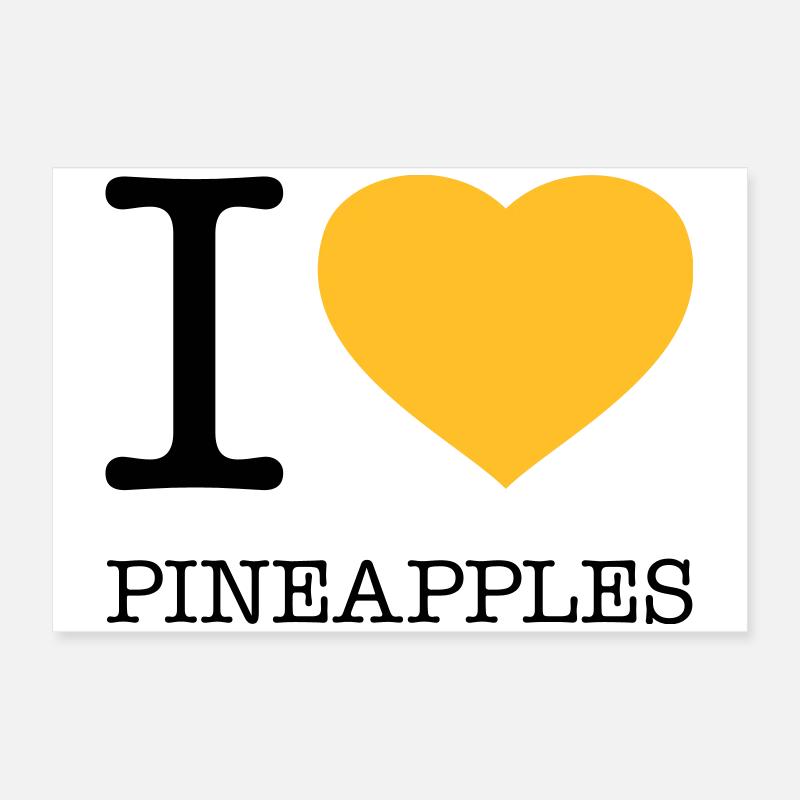J’AIME LES ANANAS Ananas Poster 60 x 40 cm