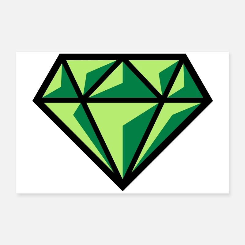 Diamant (Edelstein Brillant Symbol / POS Gre 3C) Poster 60x40 cm