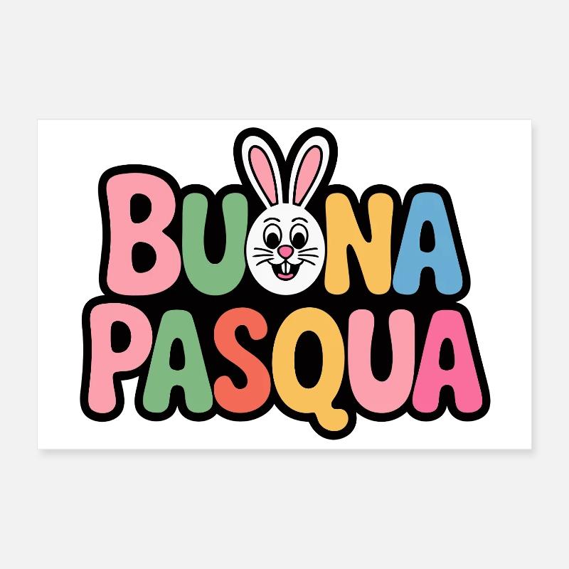 Happy Easter Funny Poster 24" x 16" (60x40 cm)