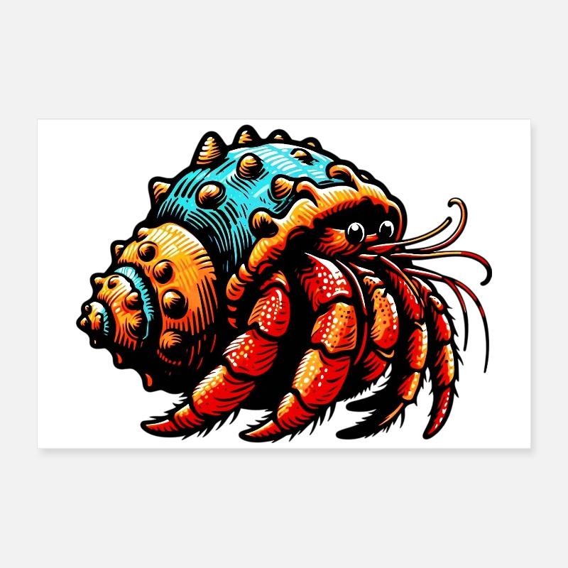 Hermit crab Poster 24" x 16" (60x40 cm)