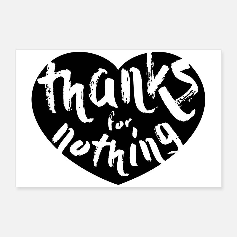 Merci pour rien Poster 60 x 40 cm