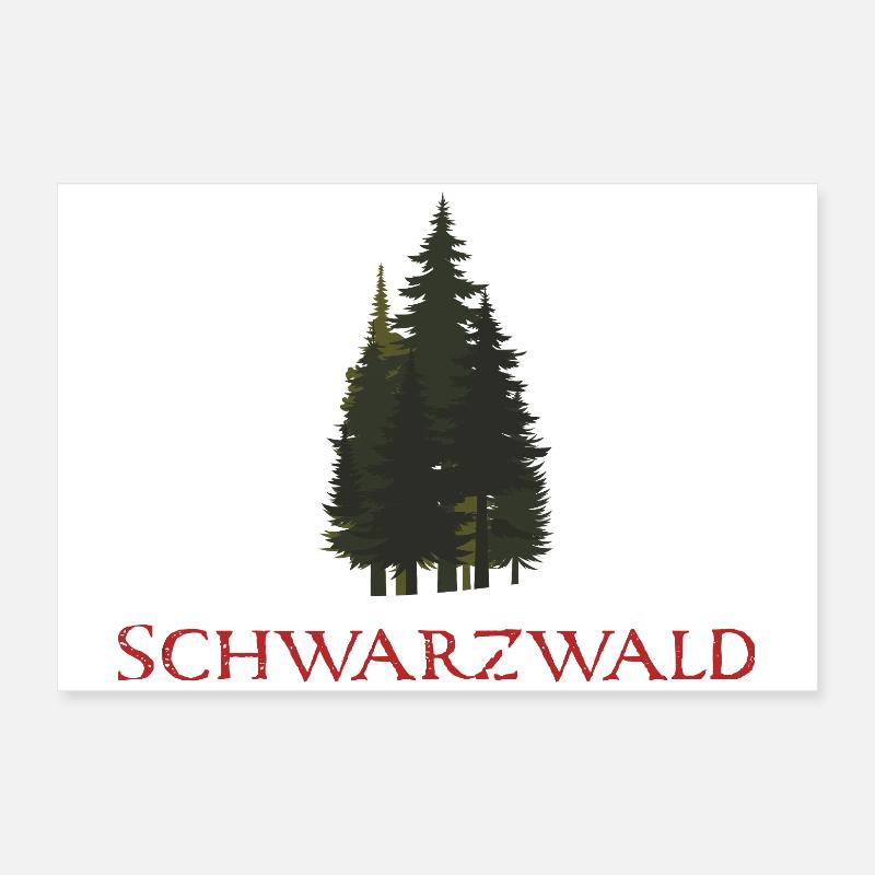 Assemblage de la forêt Nature Design Forêt-Noire Poster 60 x 40 cm