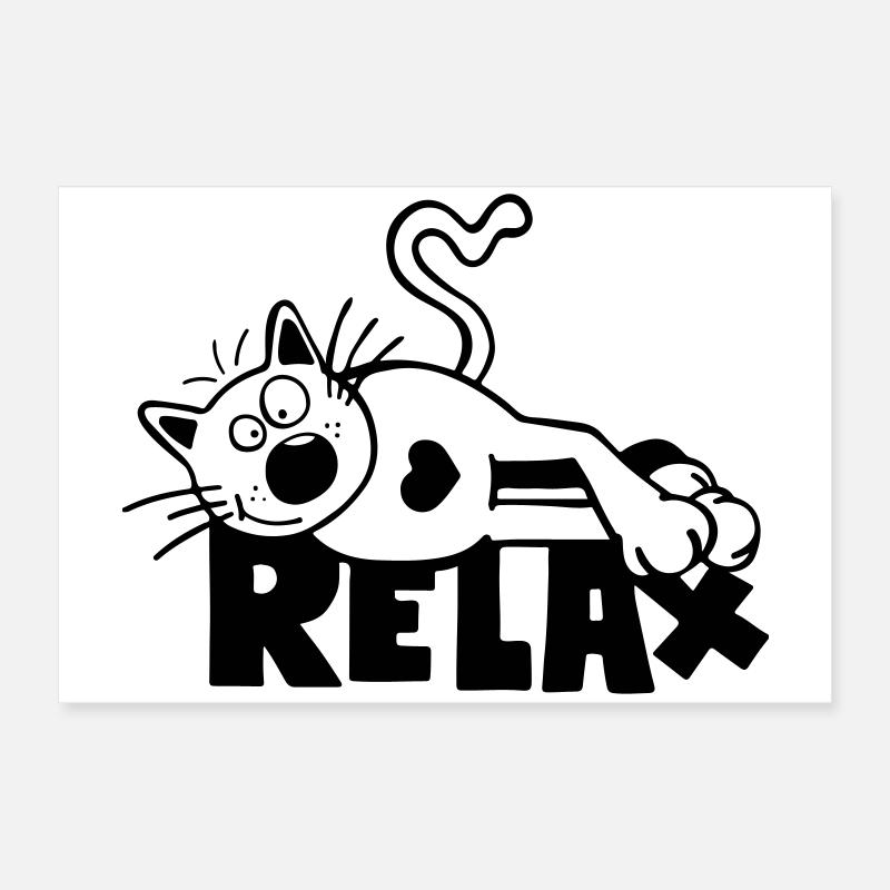 Relax Cat Poster 24" x 16" (60x40 cm)