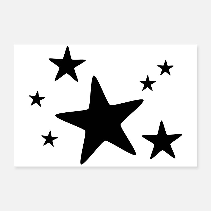 Star group monochrome Poster 24" x 16" (60x40 cm)