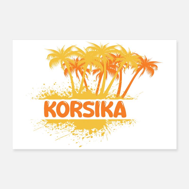 Korsika als Sonne Poster 60x40 cm