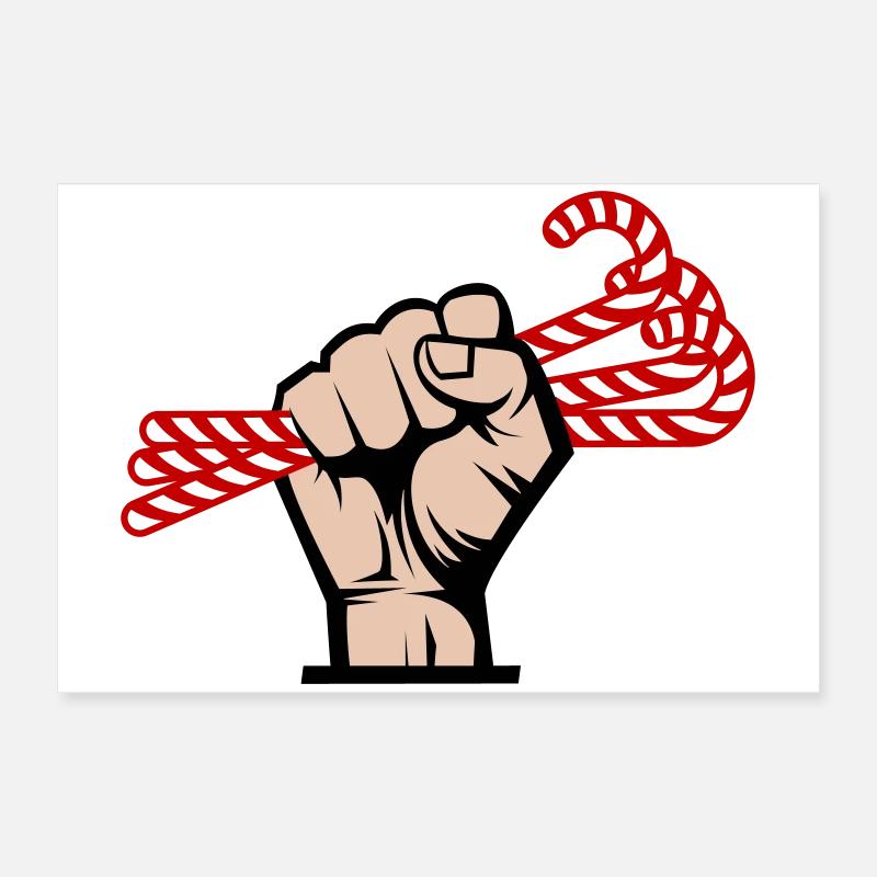 I Want Candy, Revolutionary, Slogan & Sugar Design Poster 24" x 16" (60x40 cm)