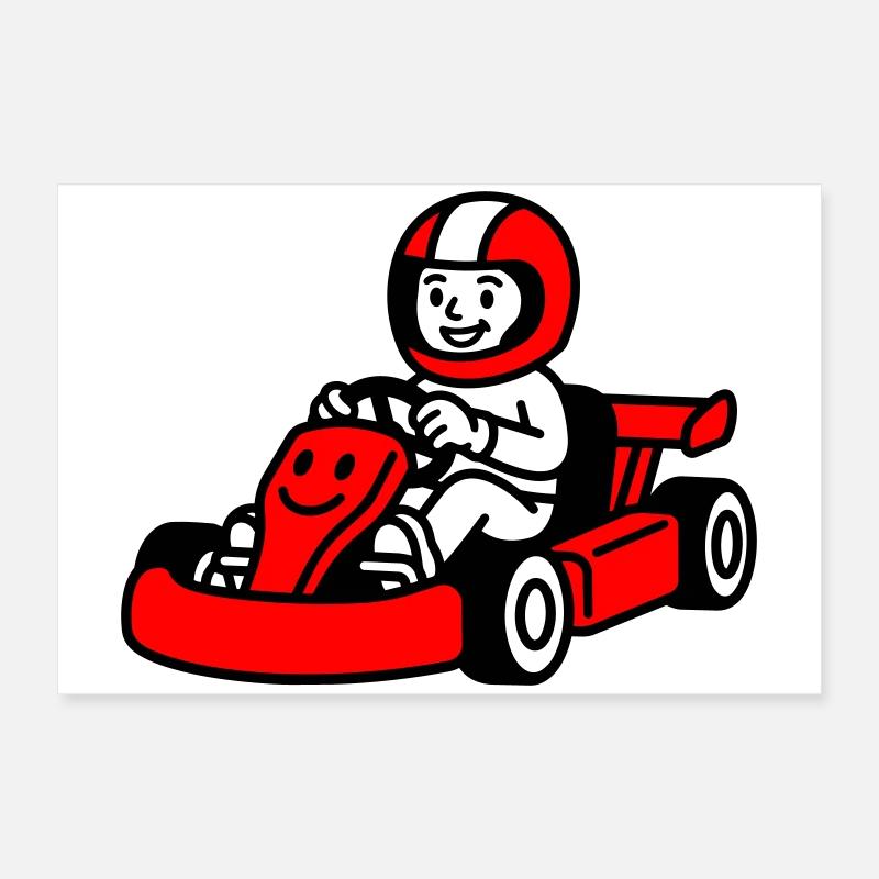 Go Kart Kids Poster 24" x 16" (60x40 cm)