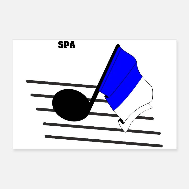 Musique de spa & courses Poster 60 x 40 cm