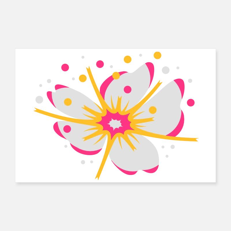 Kirschblüte mit Blütenstaub Poster 60x40 cm