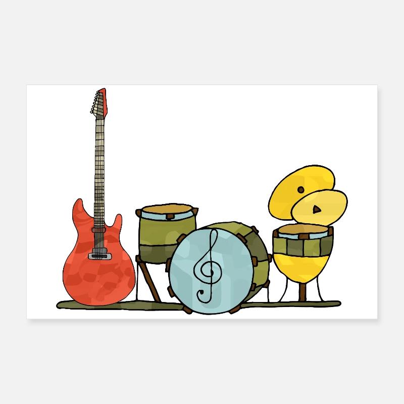 Instruments de musique Poster 60 x 40 cm