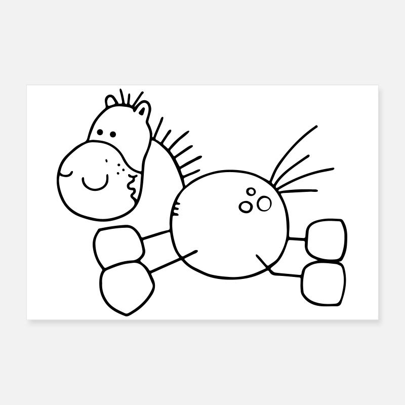 Sourire Horse - Cheval - Poney Poster 60 x 40 cm