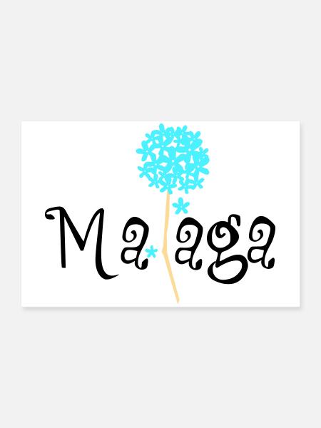 Malaga Biznaga - Poster 60 x 40 cm - blanc - Devant