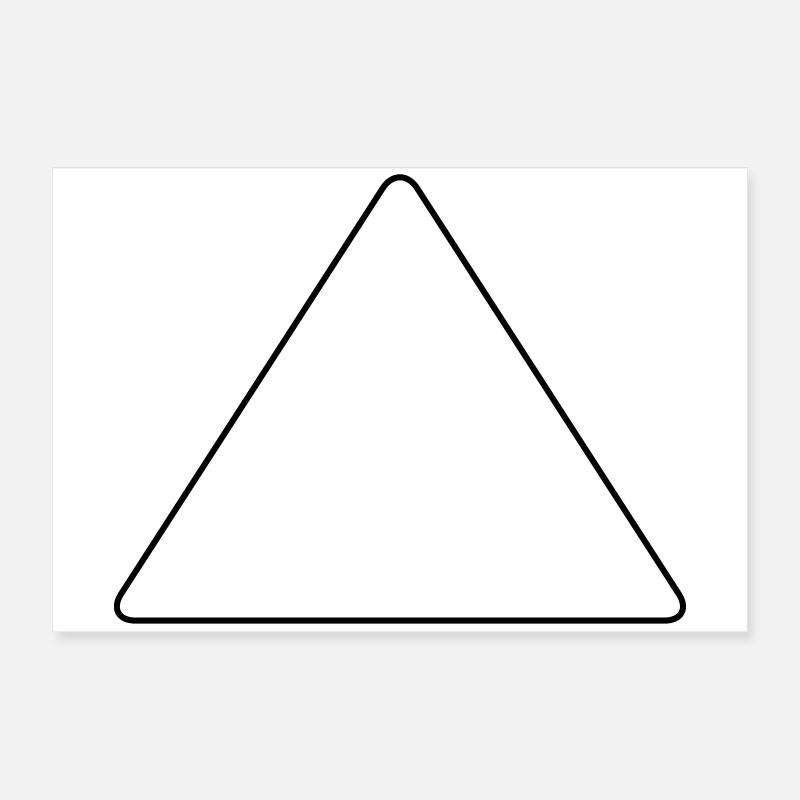 Triangle avec coins arrondis Poster 60 x 40 cm