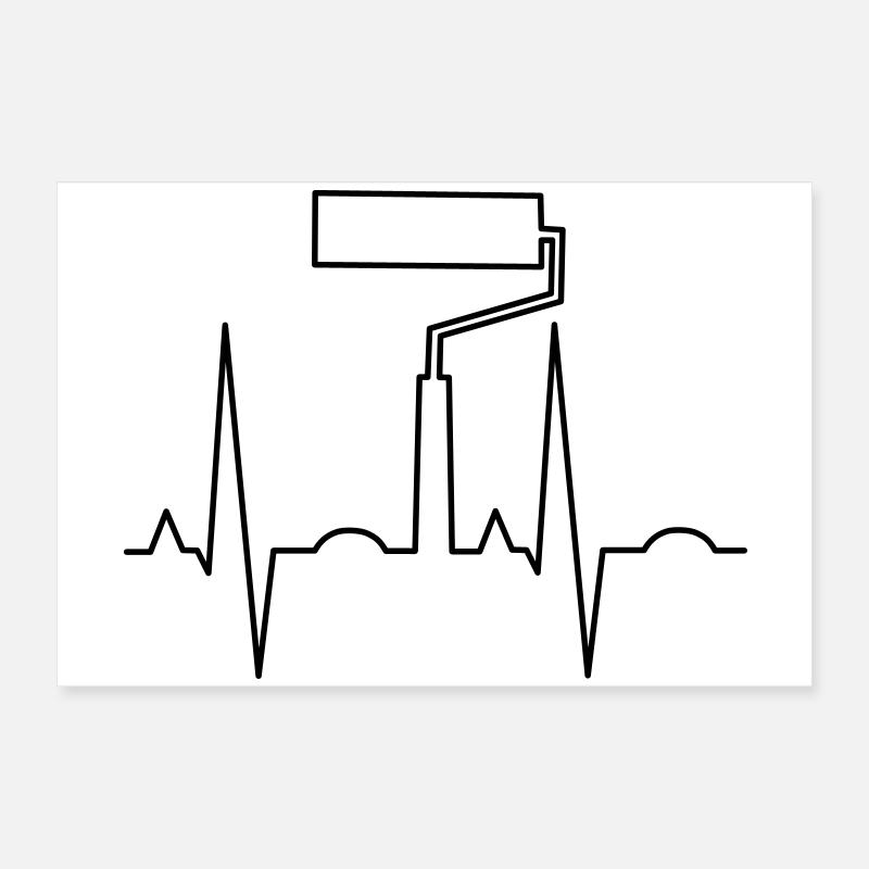 ekg painter Poster 24" x 16" (60x40 cm)