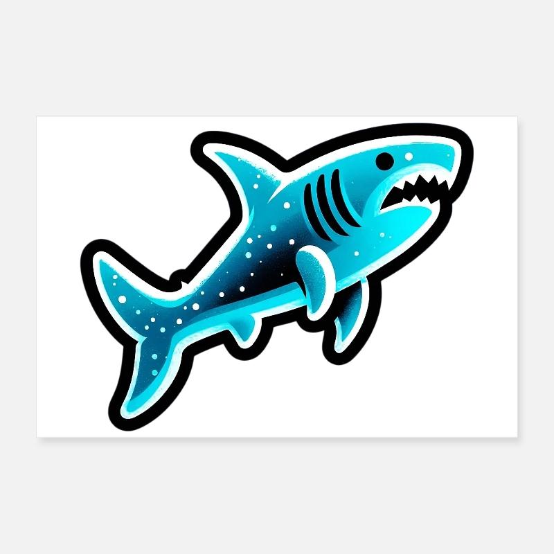 Shark Poster 24" x 16" (60x40 cm)