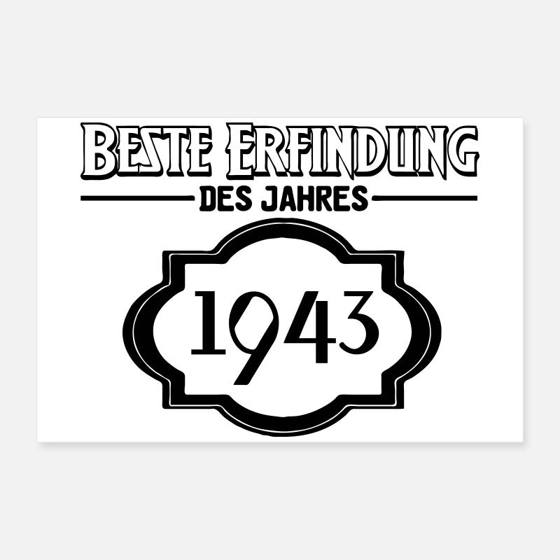 Beste Erfindung des Jahres 1943 Geschenk Poster 60x40 cm