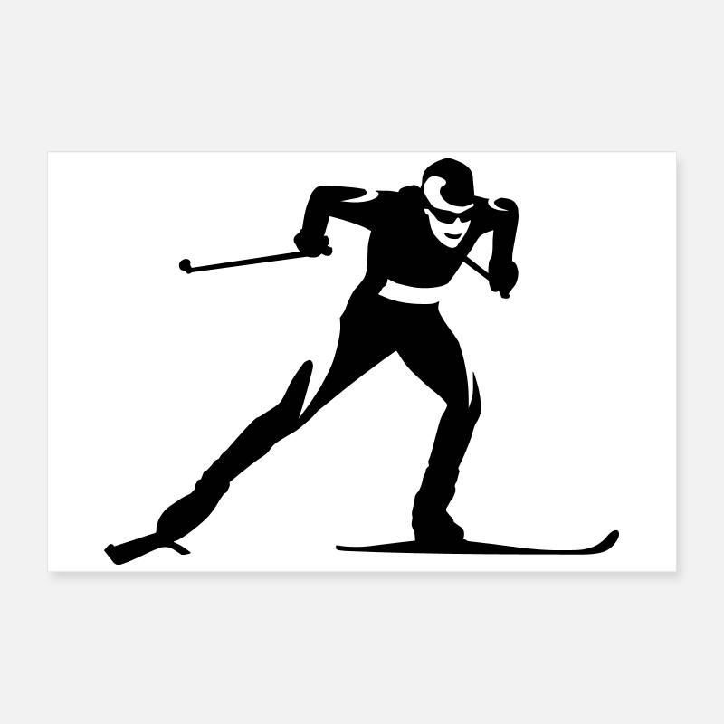Ski de fond Poster 60 x 40 cm