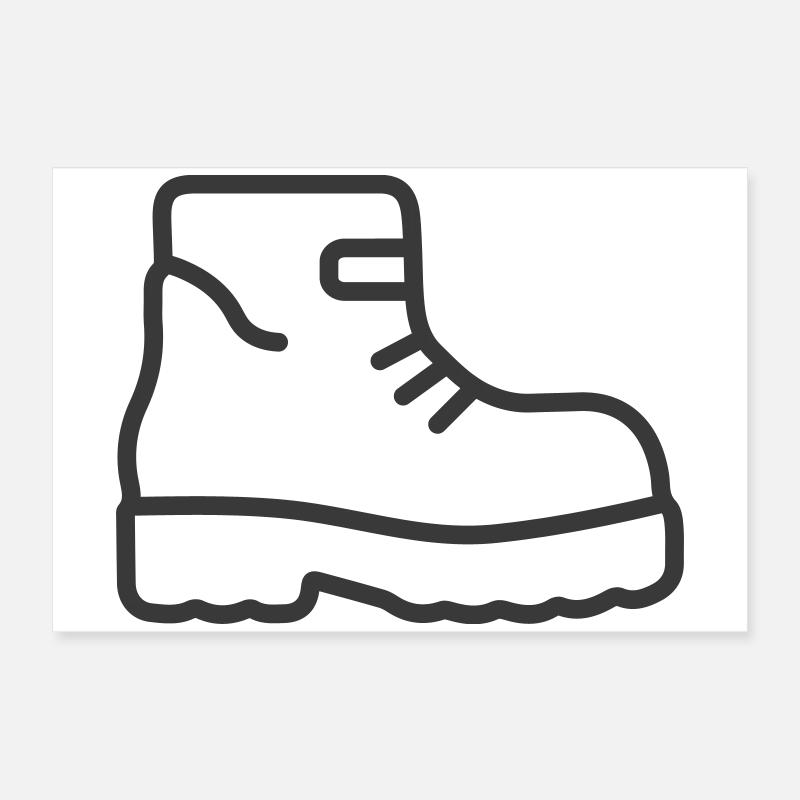 Hiking Boot Icon Poster 24" x 16" (60x40 cm)
