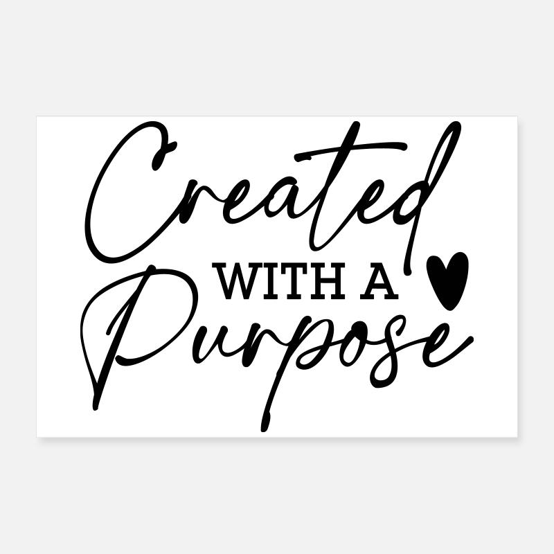 Createtd with a Purpose Poster 60x40 cm