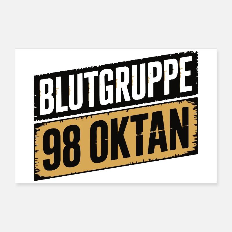 Groupe sanguin 98 octane - Conception de l’essence Poster 60 x 40 cm