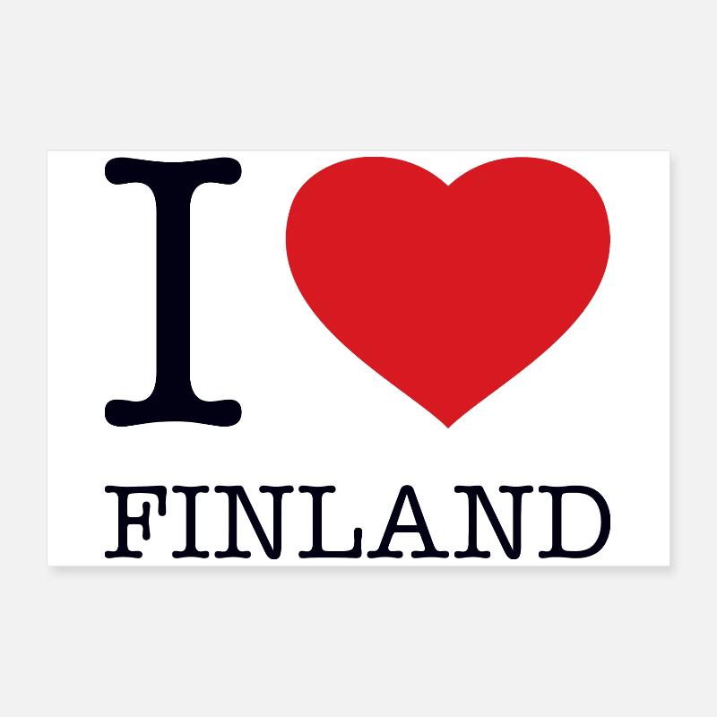 J’ADORE LA FINLANDE Poster 60 x 40 cm