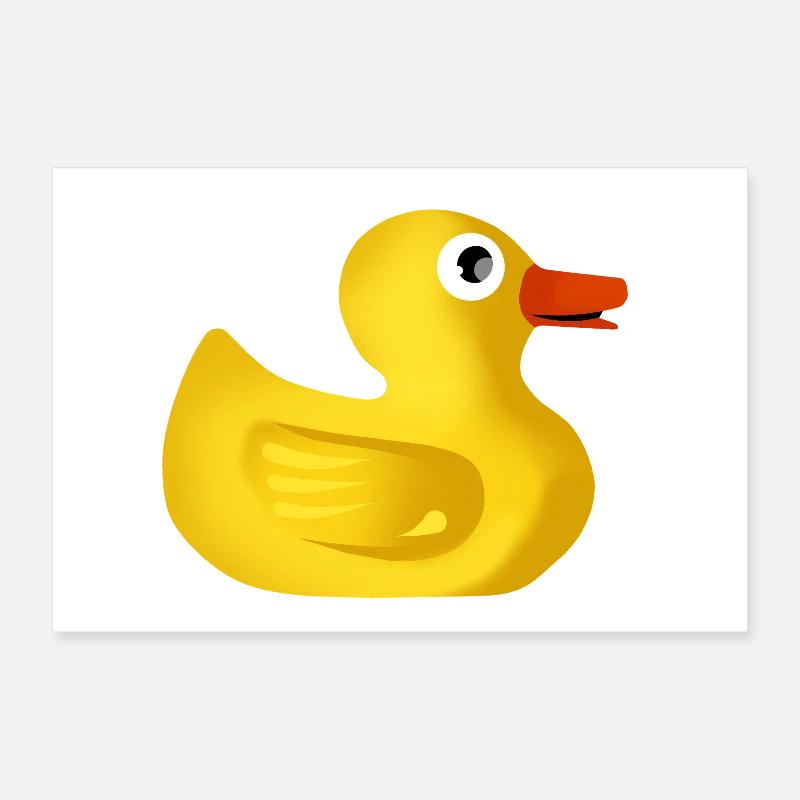 Canard en caoutchouc mignon Poster 60 x 40 cm