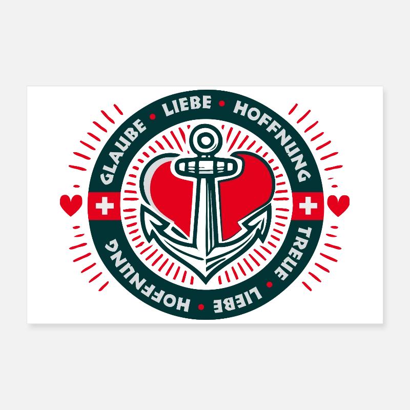 Glaube Liebe Hoffnung Poster 60x40 cm