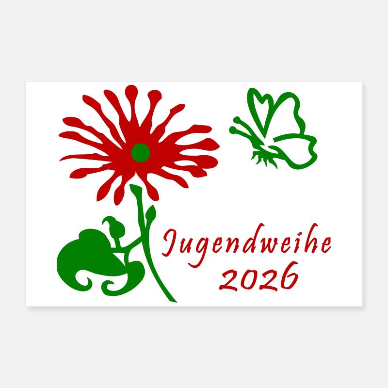 Consécration de la jeunesse 2026 Fleur et Papillon Poster 60 x 40 cm