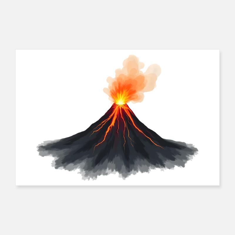 Vulkan Poster 60x40 cm