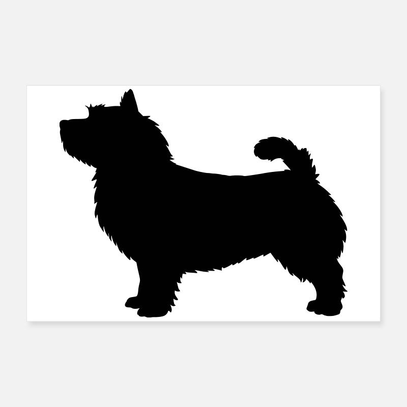 Norwich Terrier silhouette Poster 24" x 16" (60x40 cm)