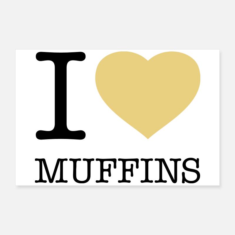 J’ADORE LES MUFFINS Poster 60 x 40 cm