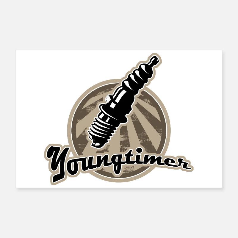 Bougie d'allumage Youngtimer rétro Poster 60 x 40 cm