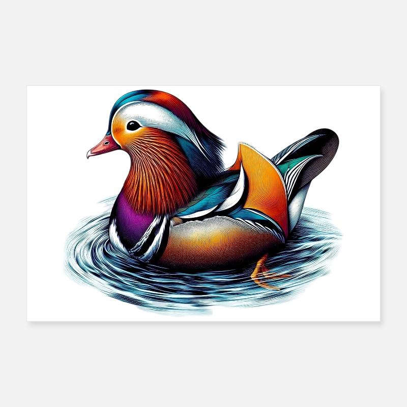 Mandarin duck Poster 24" x 16" (60x40 cm)